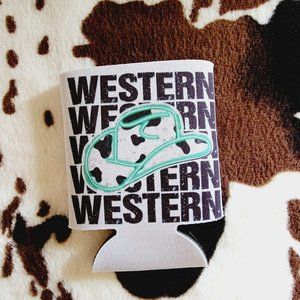 5 Pack Western Cowboy Hat 12OZ Can Cooler Drink Koozie